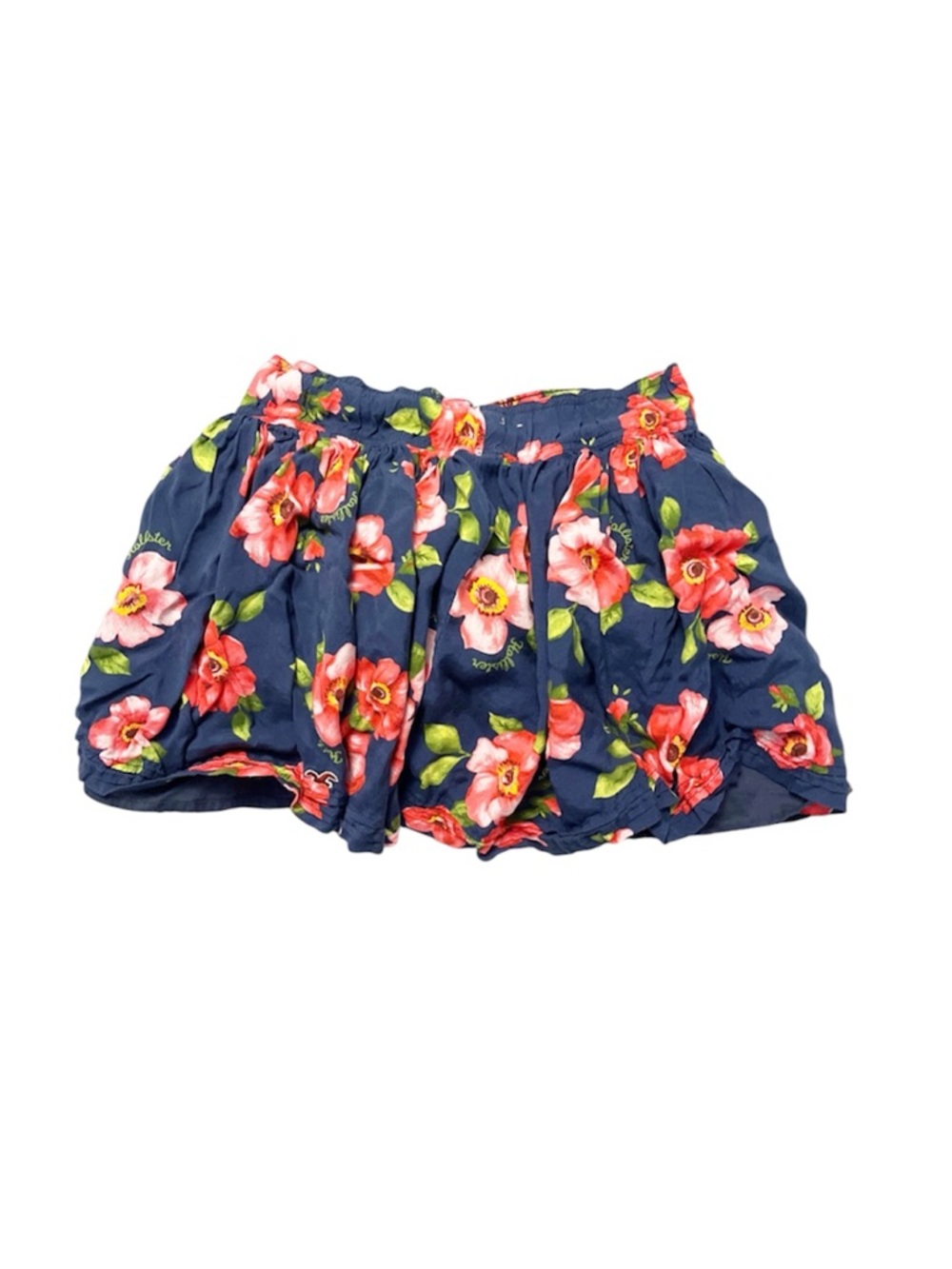 Hollister Navy Floral Mini Skirt